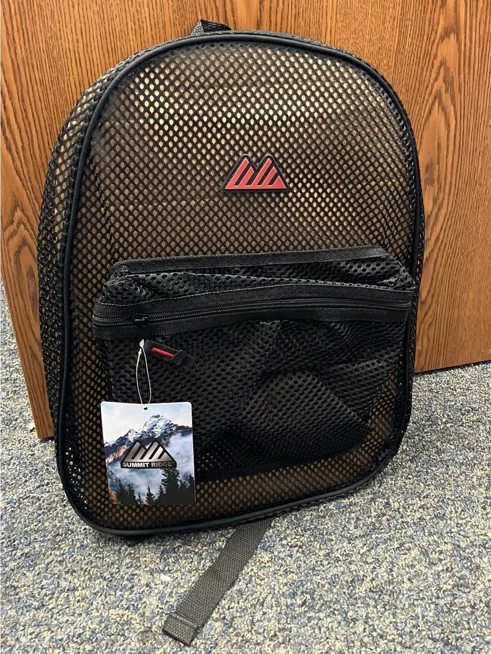Summit Ridge Black Mesh Backpack Sporty Everyday Bag